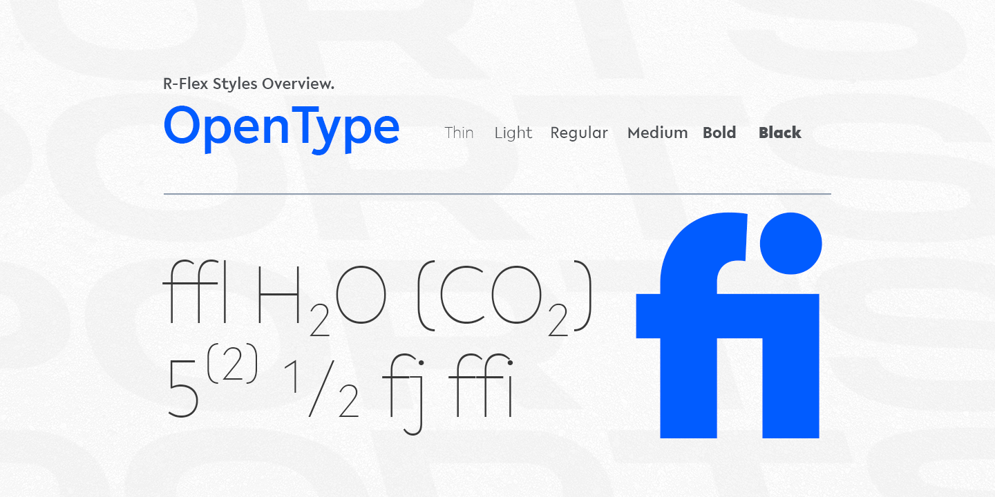 Пример шрифта R-Flex Medium Italic